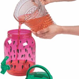 • ديسبنسر للعصير + 4 اكواب للعصير ديزاين Watermelon 2.5 Liter