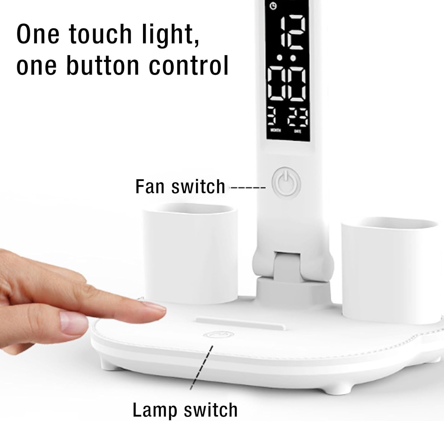 اباجوره مكتب ليد مع مروحه و ساعه - الصورة 7