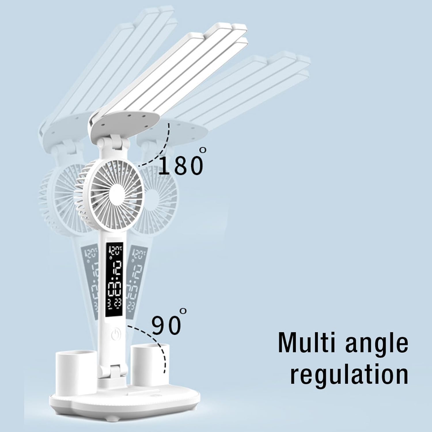 اباجوره مكتب ليد مع مروحه و ساعه - الصورة 3