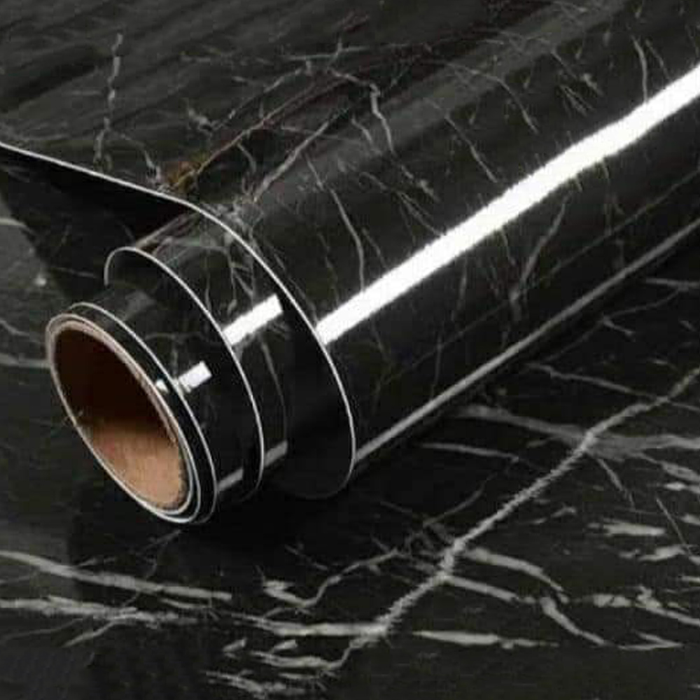 عرض قطعتين رول استيكر ماربيلا رخامي اسود - الصورة 3