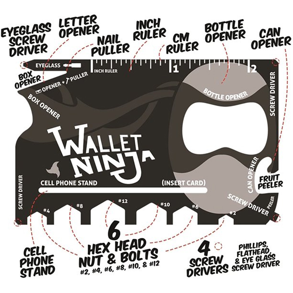 مالتي تولز النينجا على شكل كارت - الصورة 9