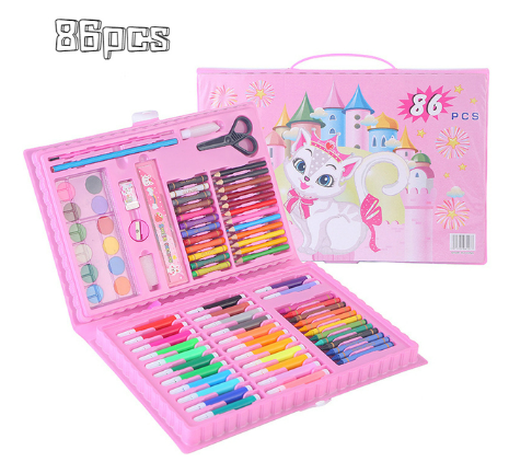 مجموعة الوان متعددة 86 قطعة بناتى - الصورة 2