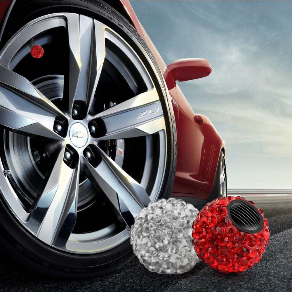 غطاء بلف إطارات السيارة كريستالات لامع - الصورة 2