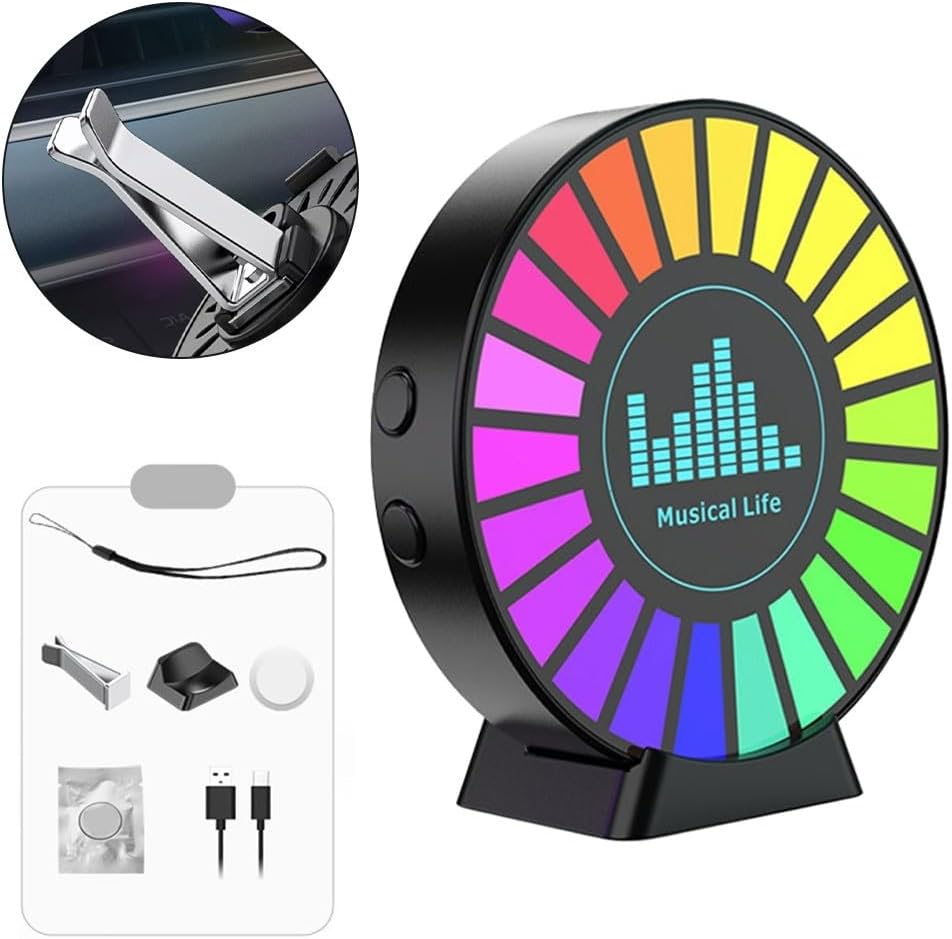 • فواحه RGB إضاءة USB تتفاعل مع الموسيقى متعدده الاستخدام - الصورة 3