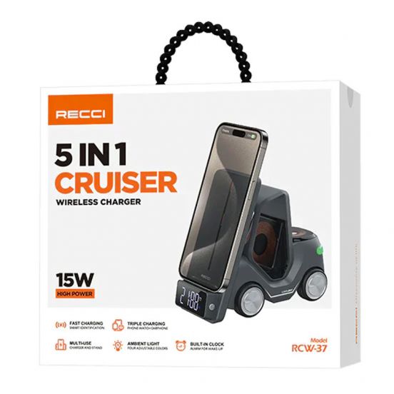 • شاحن وايرلس 5 في 1 شكل العربيه الترند