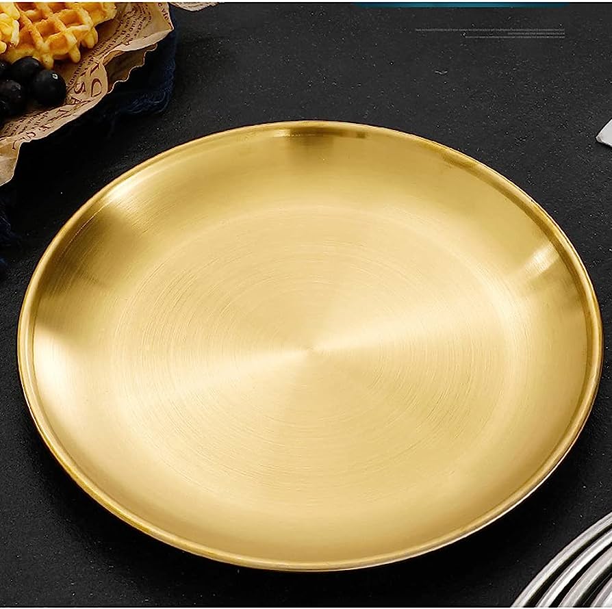اطباق ذهبيه للتقديم مقاس 26