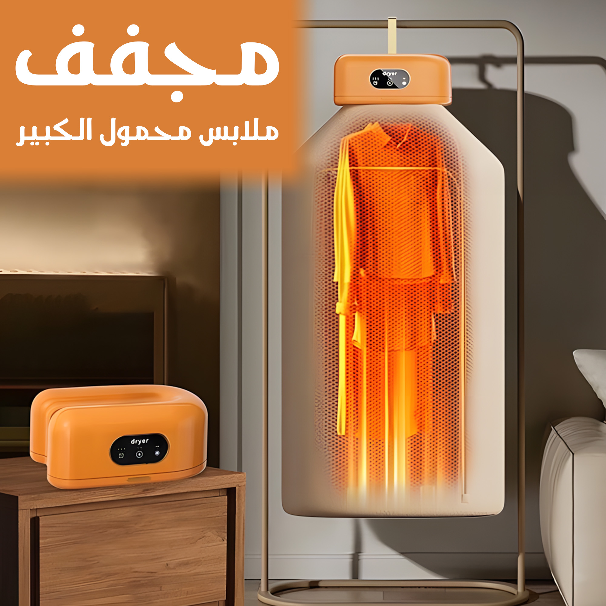 مجفف ملابس محمول الكبير - الصورة 2