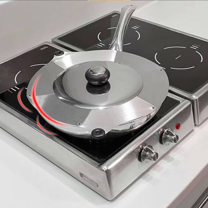 • عرض غطاء حلة معدن متعدد المقاسات + 6 قطع أغطية سيليكون فائقة الإمتداد قابلة لإعادة الاستخدام - الصورة 3