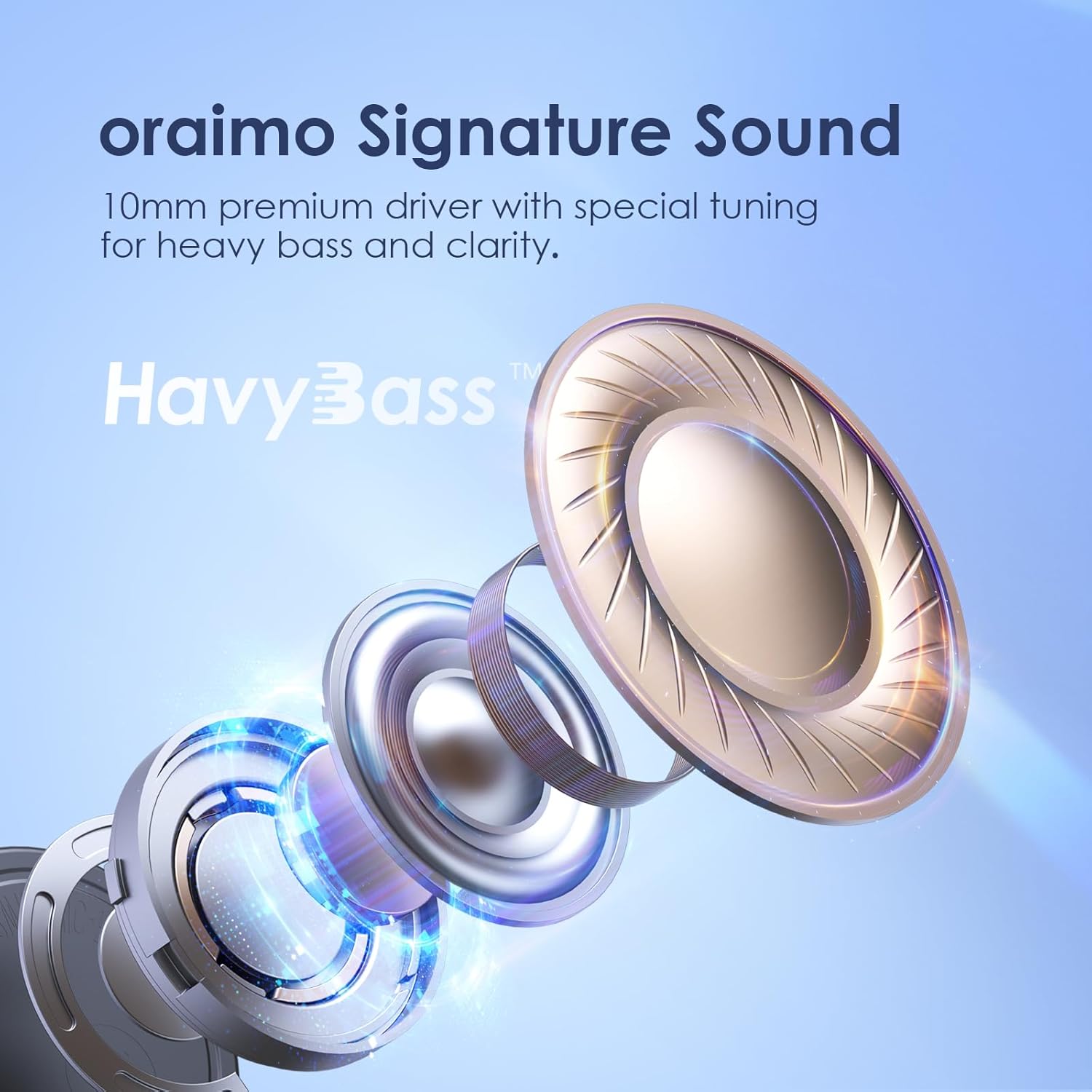 " سماعات الأذن اورايمو اللاسلكية الحقيقية ENC" - الصورة 6