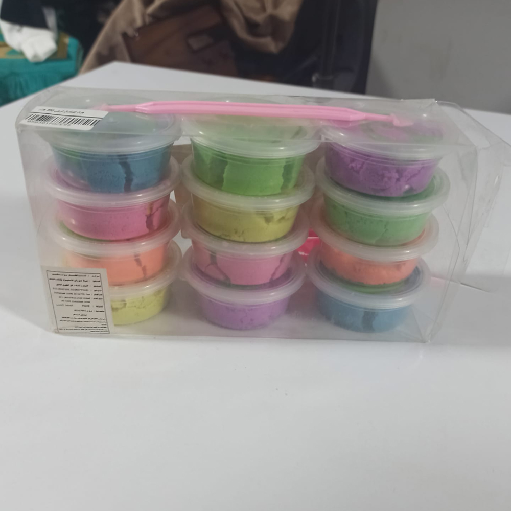 صلصال رملي 12 قطعة ألوان مختلفة - الصورة 6